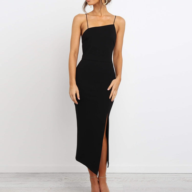 Vestido de tirantes con corte fino