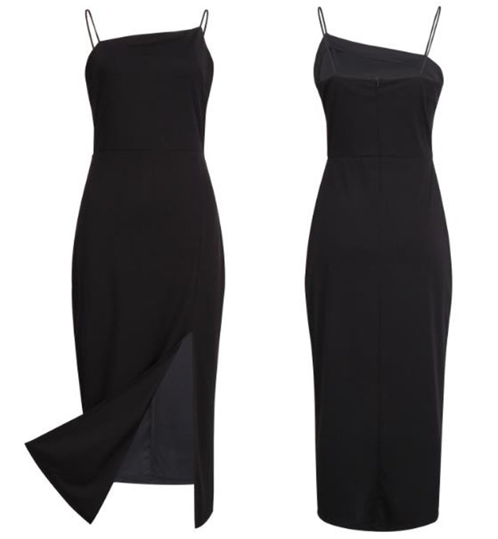 Vestido de tirantes con corte fino