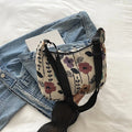 Vintage Literarische Drucke Neue Damentaschen Vielseitige Große Kapazität Lässig Einfache Elegante Schulter-Umhängetasche für Damen