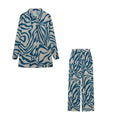 2022 Cross border Hot Edition Street Trendy Print Trouser Set Long Sleeve Full Screen Print Off Shoulder Shirt Set